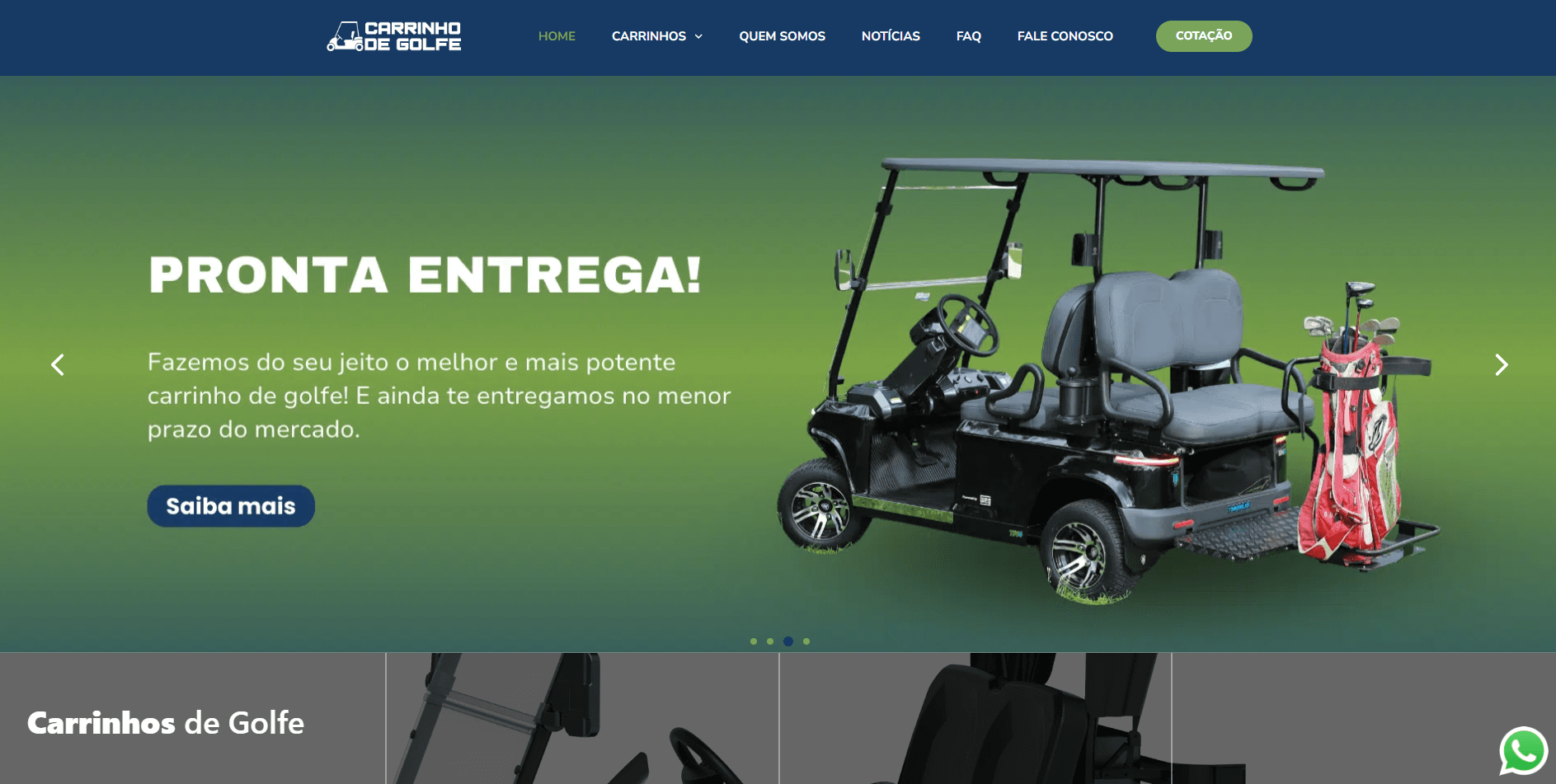 Case Carrinho de Golfe - projeto de tecnologia da Polvor
